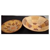 Two Rwanda Sisal Sweetgrass Baskets