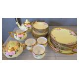 Austrian Porcelain Tea Set with Floral Motif