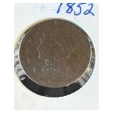 1852 U.S. Large Cent Coin