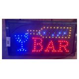 LED Bar Sign with Multicolor Lighting