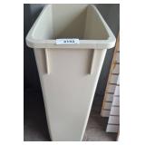 Beige Plastic Waste Bin 36in
