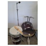 Drum Set with Stands and Drumsticks