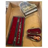 Miniature Musical Instrument Set With Cases