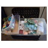 Two Bins of Crafting Supplies and Materials