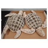 Wall mount Woven Rattan Sea Turtle Sculptures