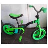 Green Balance Bike with Pedals