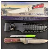 Wolf Head Skinner CW-500 Knife with Sheath