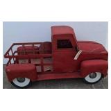 Red Metal Decorative Pickup Truck Sculpture r3 out