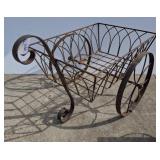 Metal Decorative Two-Wheel Garden Cart r3 outside
