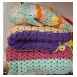 Hand-Crocheted Blankets, Multicolor