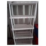 Five-Tier Plastic Shelving Unit, White