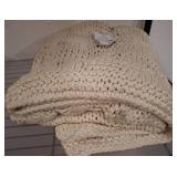 Maison Sud Hand-Knitted Natural Throw