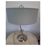 Contemporary Table Lamp With Silver Base