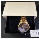 Seiko Gold-Tone Solar Chronograph Watch