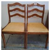 Cherry Ladder-Back Dining Chairs