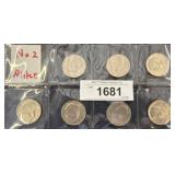 7 Kennedy Half Dollar Coins