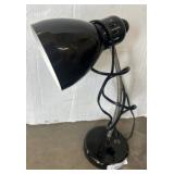 Black Adjustable Desk Lamp with Spiral Bulb