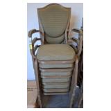 6 Stackable Upholstered Armchairs