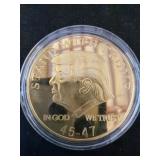 Gold-Colored Trump Commemorative Coin