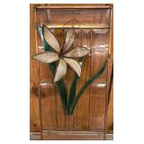 Stained Glass Panel With Flower Design