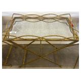Gold-Finish Metal Tray Table by Lulu & Co. Home