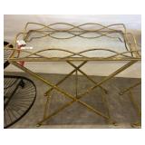 Gold Metal Tray Table by Lulu & Co.