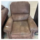 Brown Upholstered Recliner Chair