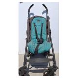 Collapsible Stroller With Teal Fabric Seat r2 righ