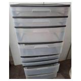 Two Plastic Storage Drawer Units