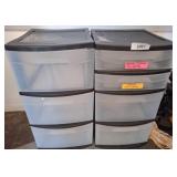 Plastic Storage Drawers with Black Tops