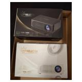 Two LED Projectors with Boxes