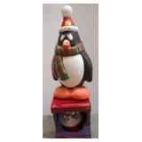 Plastic Penguin Blow Mold and Snow Globe Display