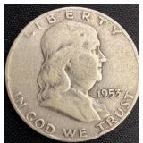 1953 Franklin Half Dollar, United States Mint