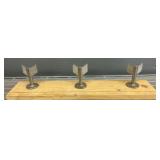 Wood Plank with Three Metal Arrow Decorations