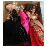 Three Fashion Dolls in Gowns