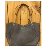 Michael Kors Monogram Tote Bag With Chain Straps