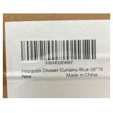 Hapgobi Shower Curtains in Blue Packaging