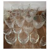 Glassware Including Luminarc and Crystal