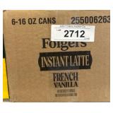 Folgers Instant Latte French Vanilla, 6-Pack