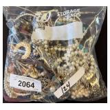 Bag of Assorted Costume Jewelry with Beads
