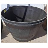 2 Black Plastic Planters