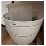 Tupperware and Plastic Planter Pots