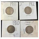 Four V ï¿½Nickels, 1909-1912