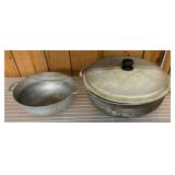 Two Aluminum Cooking Pots with Handles