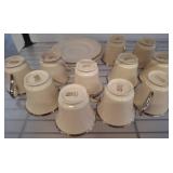 Lenox Solitaire Cups and Plates with Trim