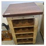 Wooden Wine Rack With Four Shelves