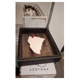 Home Decor Lot: State Art, Pinecones, Shelves