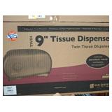 San Jamar 9' Twin Tissue Dispensers, Boxed