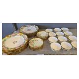 AK France Porcelain Dinnerware Set with Roses