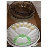 Ceramic Deviled Egg Tray and Glass Bakeware Lot